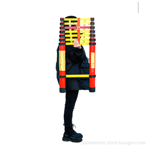 Fiberglass Extension Ladder 6M Collapsible Insulated Telescopic for Home Roof Electrical Work
